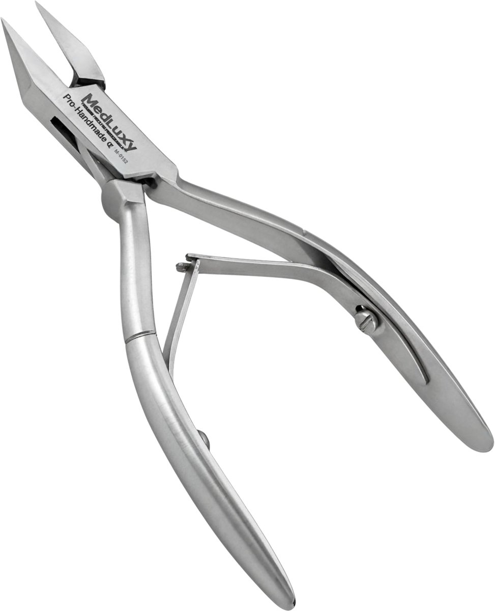 MEDLUXY - Nageltang Hoektang - 12 cm - Recht Snijvlak 15 mm - Spitse Bek - RVS