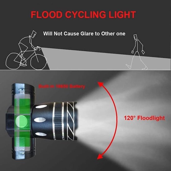 2000 Lumen XML-T6 fietskoplamp, USB oplaadbaar, waterdicht, verstelbare focus, 3 lichtstanden — afbeelding 2