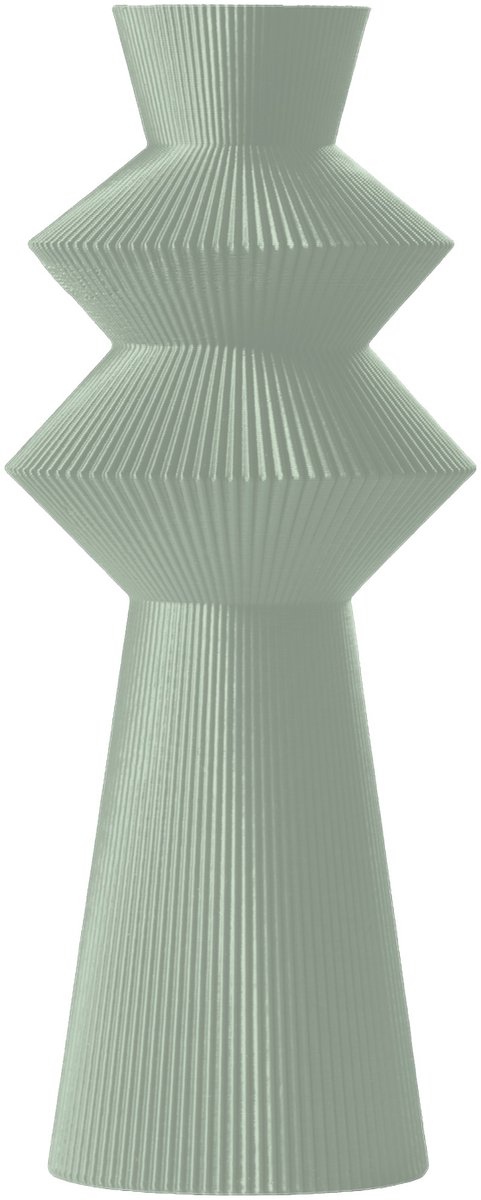 Layvo Neron Vaas - Salie - 20 cm - droogbloemen vaas - moderne vaas - gerecycled plastic