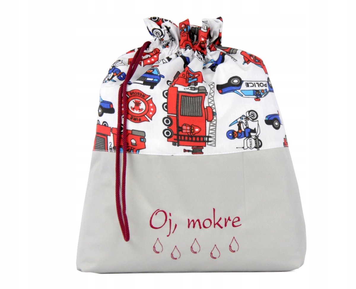 Waterdichte zak voor kleding en schoenen, met naam, voor kinderopvang en school