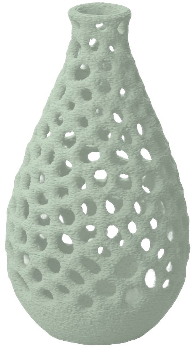 Layvo Liva Vaas - Salie - 25 cm - droogbloemen vaas - organische vaas - gerecycled plastic