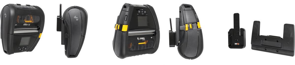 bevestigingsplaat Zebra ZQ630 voorzien van batterij