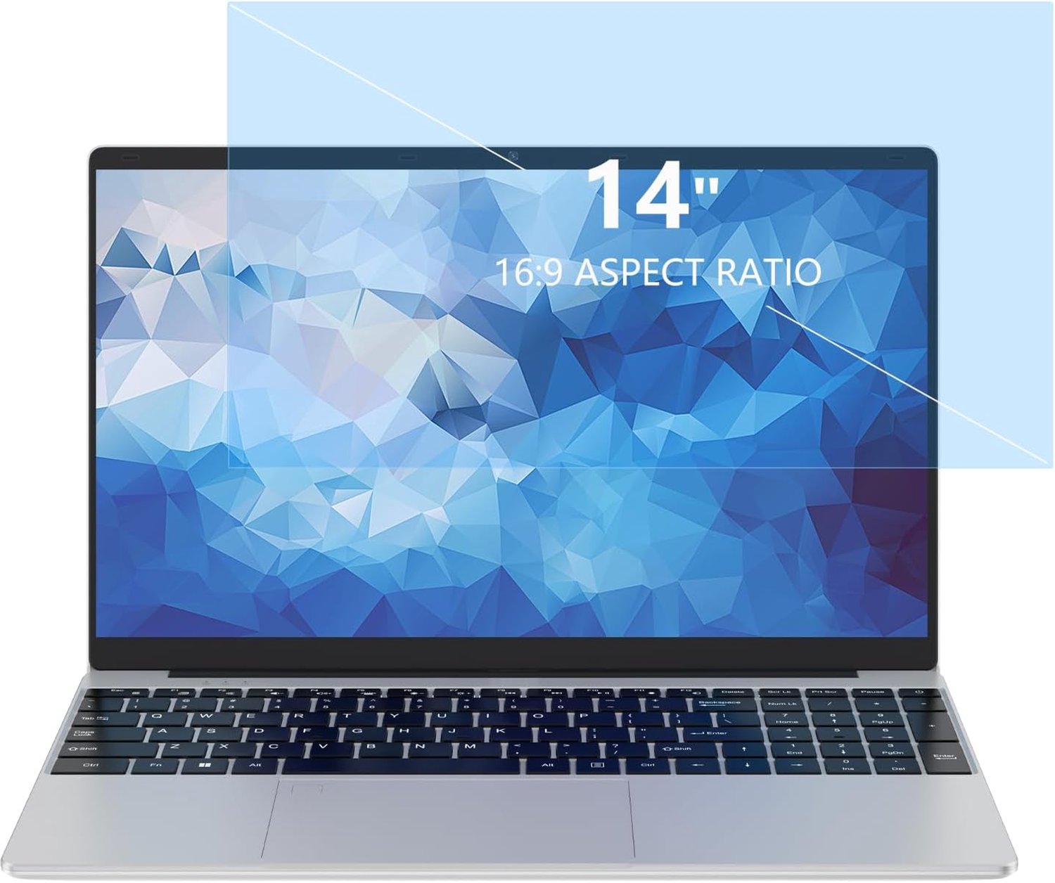 Anti-Blue Light Screen Protector for 14" Laptop, Detachable + Anti-Glare & UV Protection, Scratch Resistant, 16:9 Aspect Ratio