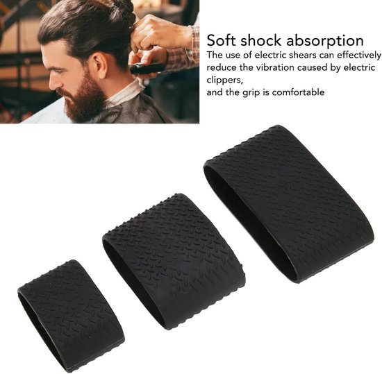 Set van 3 Antislip Siliconen Beschermhoezen voor Haartrimmers - Duurzaam en Hittebestendig Accessoire voor Kappers — afbeelding 3