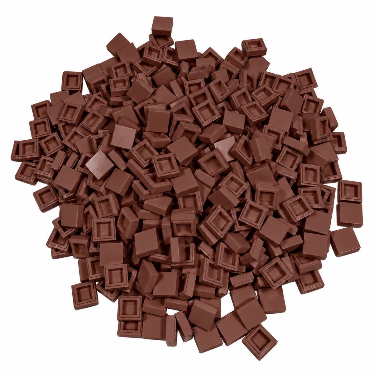 400 Bouwstenen 1x1 tile | Bruin | Compatibel met Lego Classic | Keuze uit vele kleuren | SmallBricks