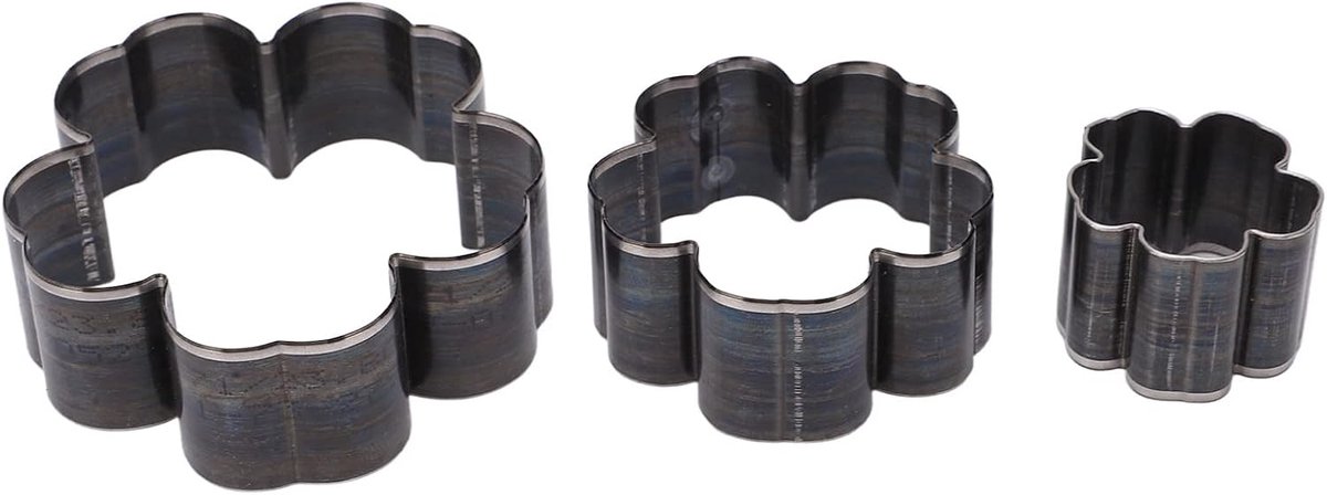 Stansmessen Set, 3 STKS Bloem Lederen Die Cutter Dies 3 STKS Bloemen Snijder Set Legering Staal Incisive 1.2in 2.8in Hollow Punching Tool Voor Handgemaakte Lederwaren