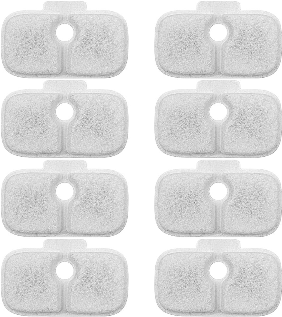 8-Pack Vervangingsfilters Voor 2,5L/84Oz Dockstream Kattenfontein Plwf005 Plwf115 Vervangingsfilters Voor Kattenwaterfonteinen