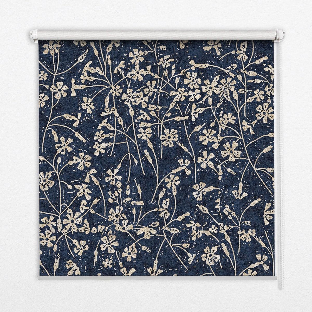 Raamdecoratie 90x140 cm | Bloemen | Semi-Verduisterend Rolgordijn | Slaapkamer Woonkamer Keuken Kinderkamer | Zijketting | Eenvoudige Installatie | Privacy Overdag