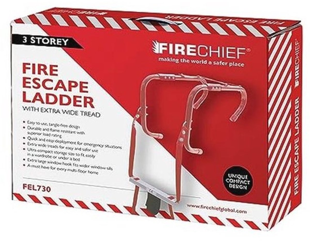 Opvouwbare brandtrapladder voor 3 verdiepingen met brede treden
