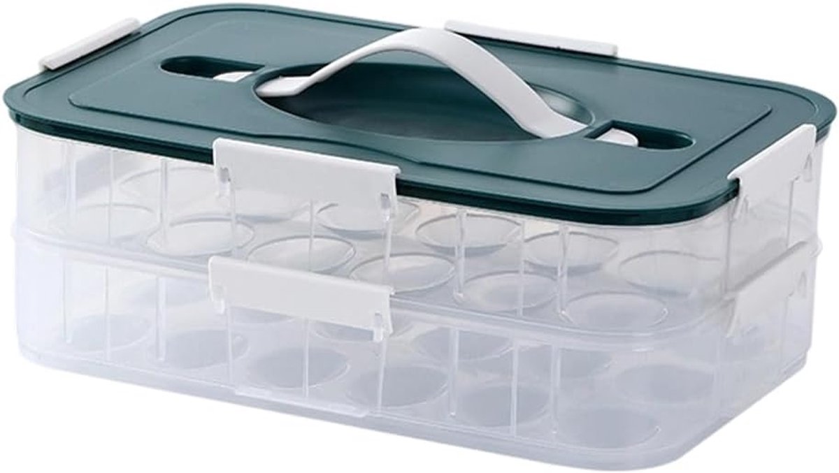 Eierhouder met Deksels Speciale Duivelsei Tray voor Veilige Opslag en Gemakkelijk Transport, Koelkastorganizer Ideaal voor Thuis, Picknick, Kamperen en Feestjes