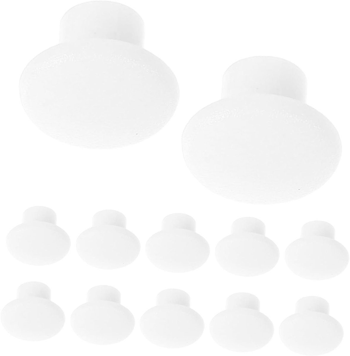 500 Stuks Schroefdoppen: Witte Plastic Schroefdoppen, Boorgatdoppen, Knopen Voor Plankjes, Voor Kastmeubels, Kastplanken, 5 Mm