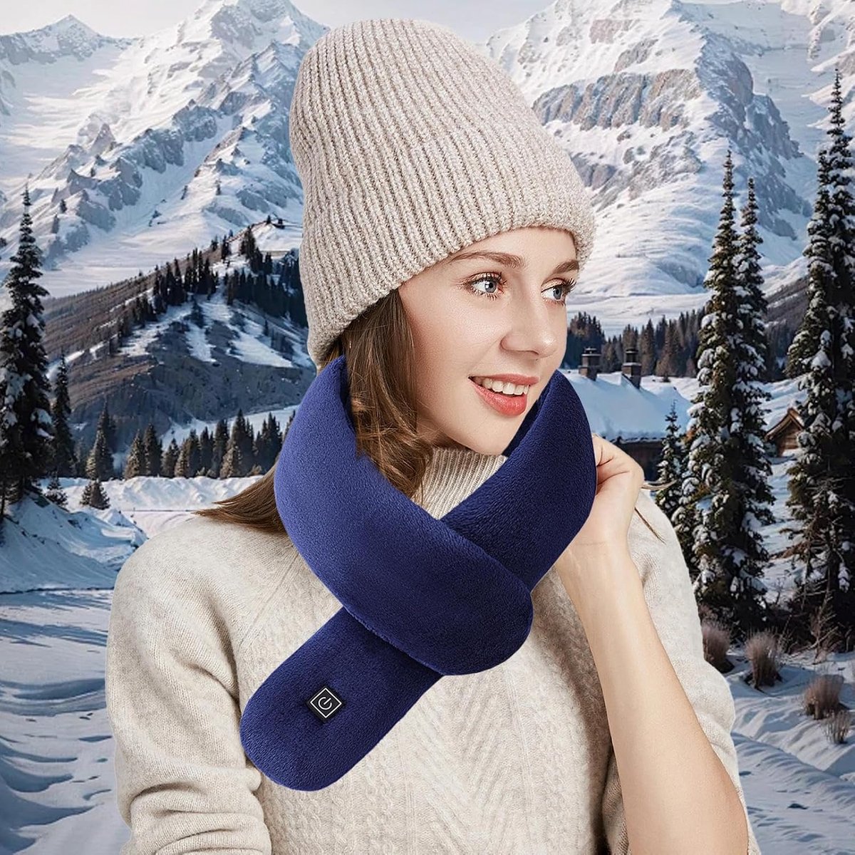 Verwarmingssjaal | Smart Charging Neck Warther | Verwarmde koordwikkeling met 3 instelbare warmtestanden, warme collier voor mannen en vrouwen, C