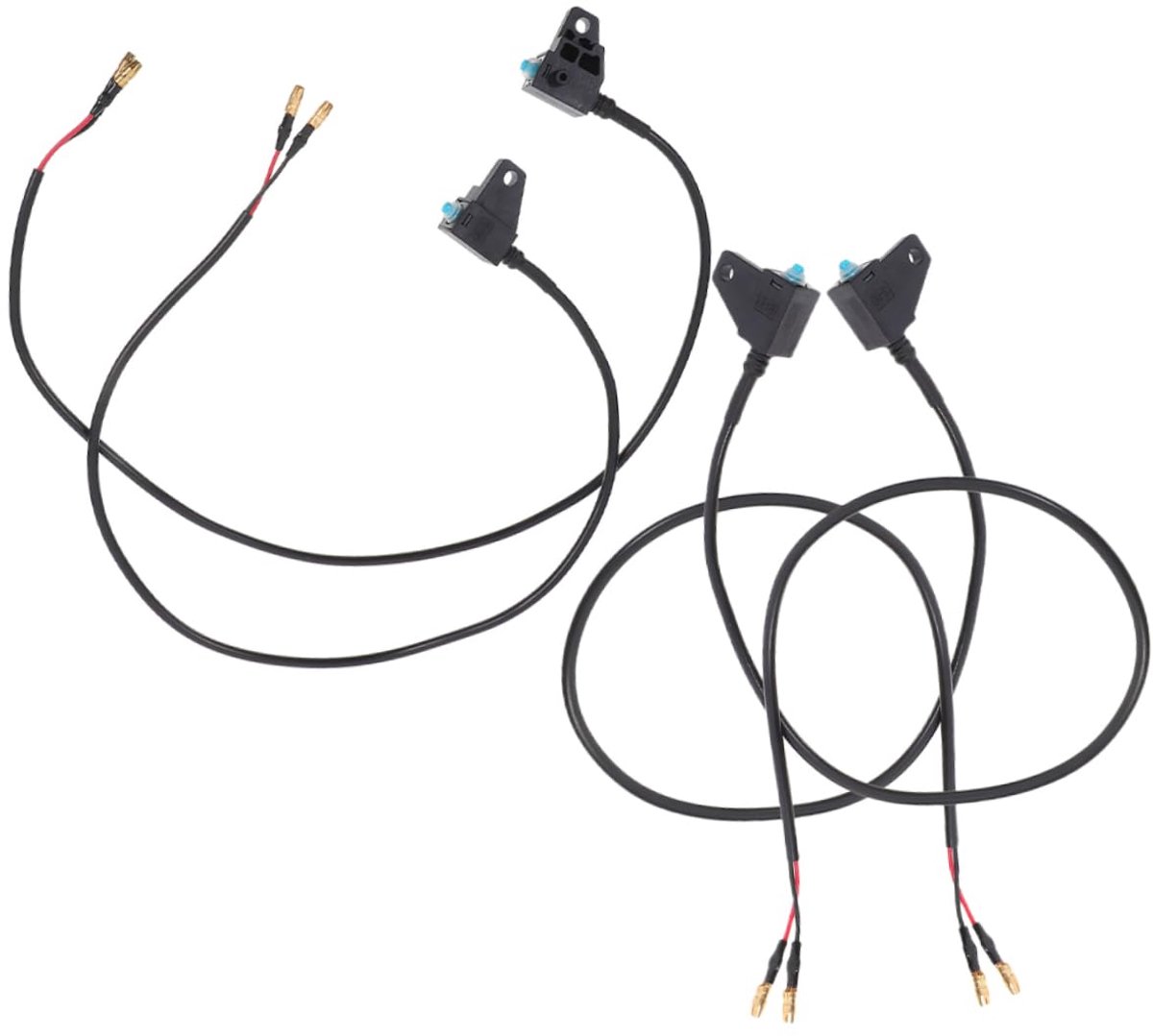 4 Stuks motorfiets remschakelaar scooter claxon rem schakelaar Gashendelkabel voor Mini Bike universele gaskabel motorfiets startschakelaar Handschakelaar go-kart-set rubber Zwart