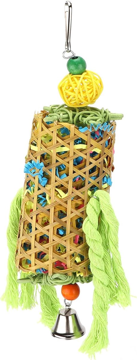 Speelgoed Kauwen Training Papier Zijde Katoenen Touw Speelgoed Voor Huisdier Vogels Hangende Hoogte 24Cm 9.5in