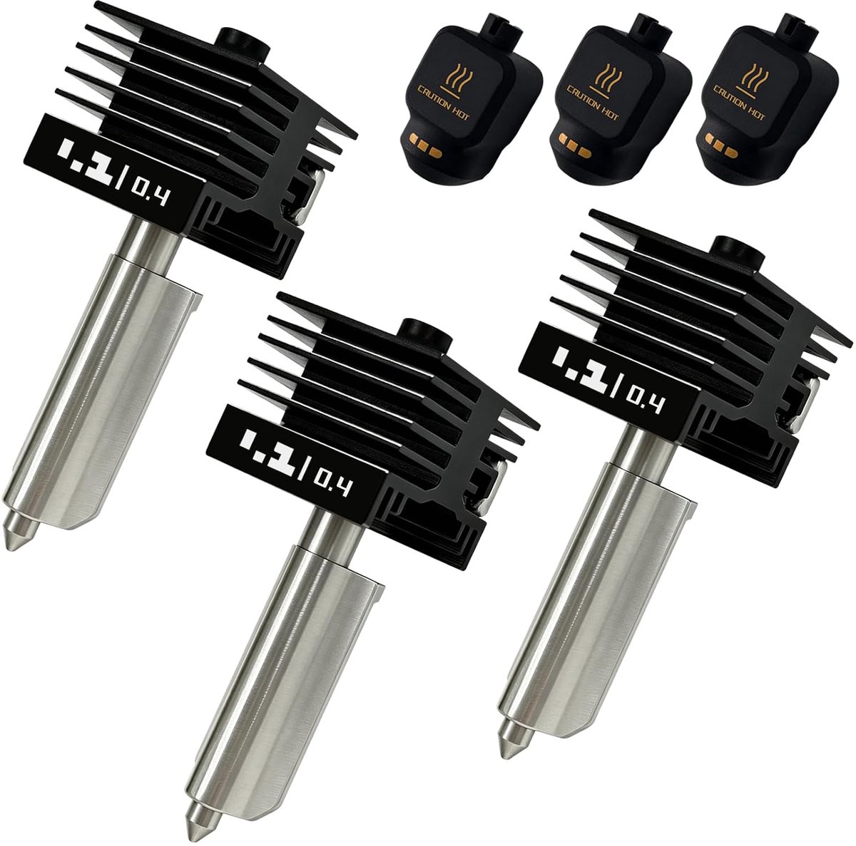 3 stuks 0,4 mm hotend set voor Bambu Lab P2S/H2D/H2S/X2D/H2C/A1/A1 Mini
