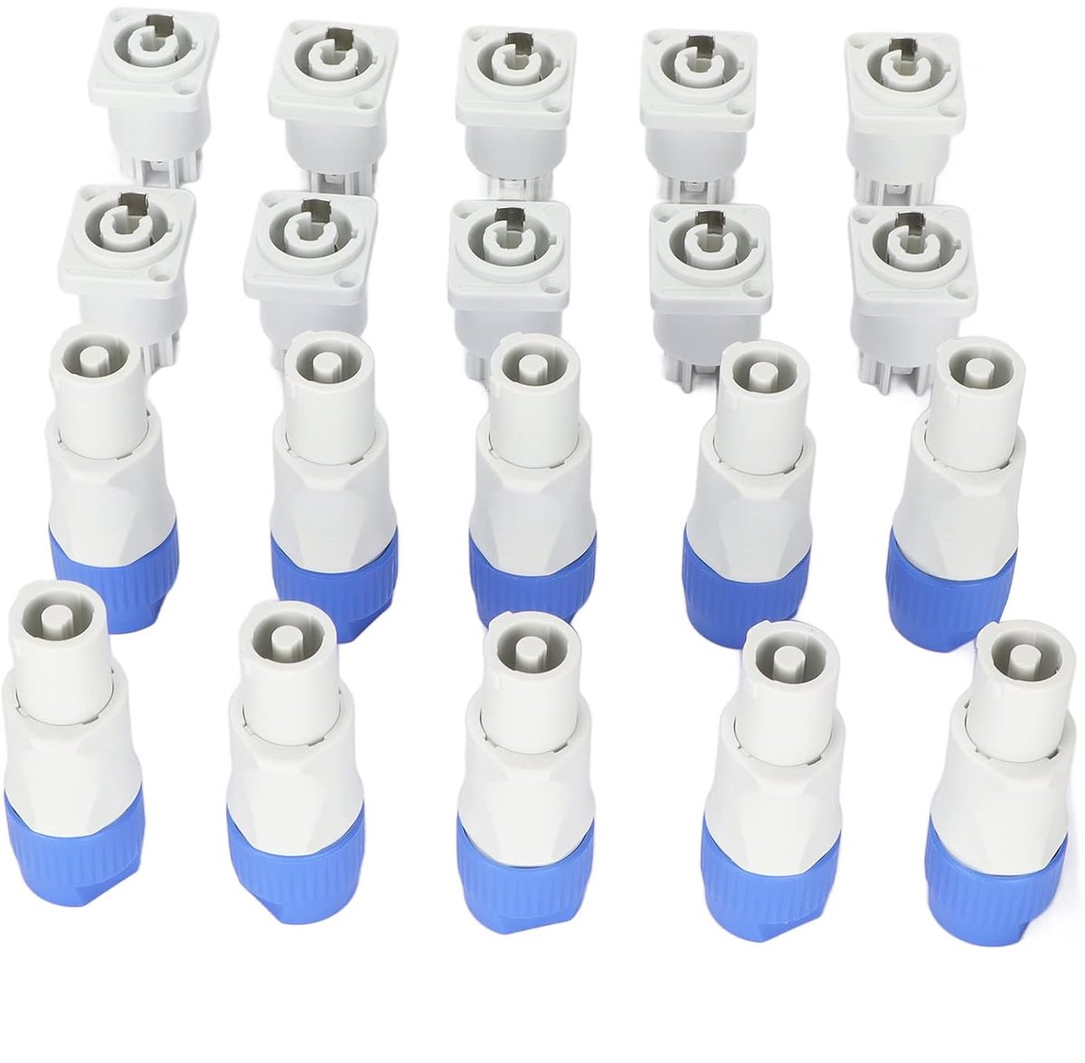 Professionele Kwaliteit 3-pins Mannelijke en Vrouwelijke Connectoren, Veelzijdige Voeding voor Podiumverlichting, Eenvoudig Te Gebruiken, 20 Stuks