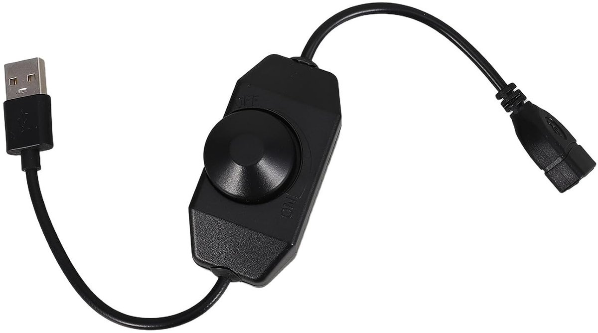 Dimmer voor LED Strip Stuurbare Verstelknop voor LED Licht Plug voor USB Aansluiting Compact Inbouwschakelkastje voor Tv Achtergrachting Batterijlampen