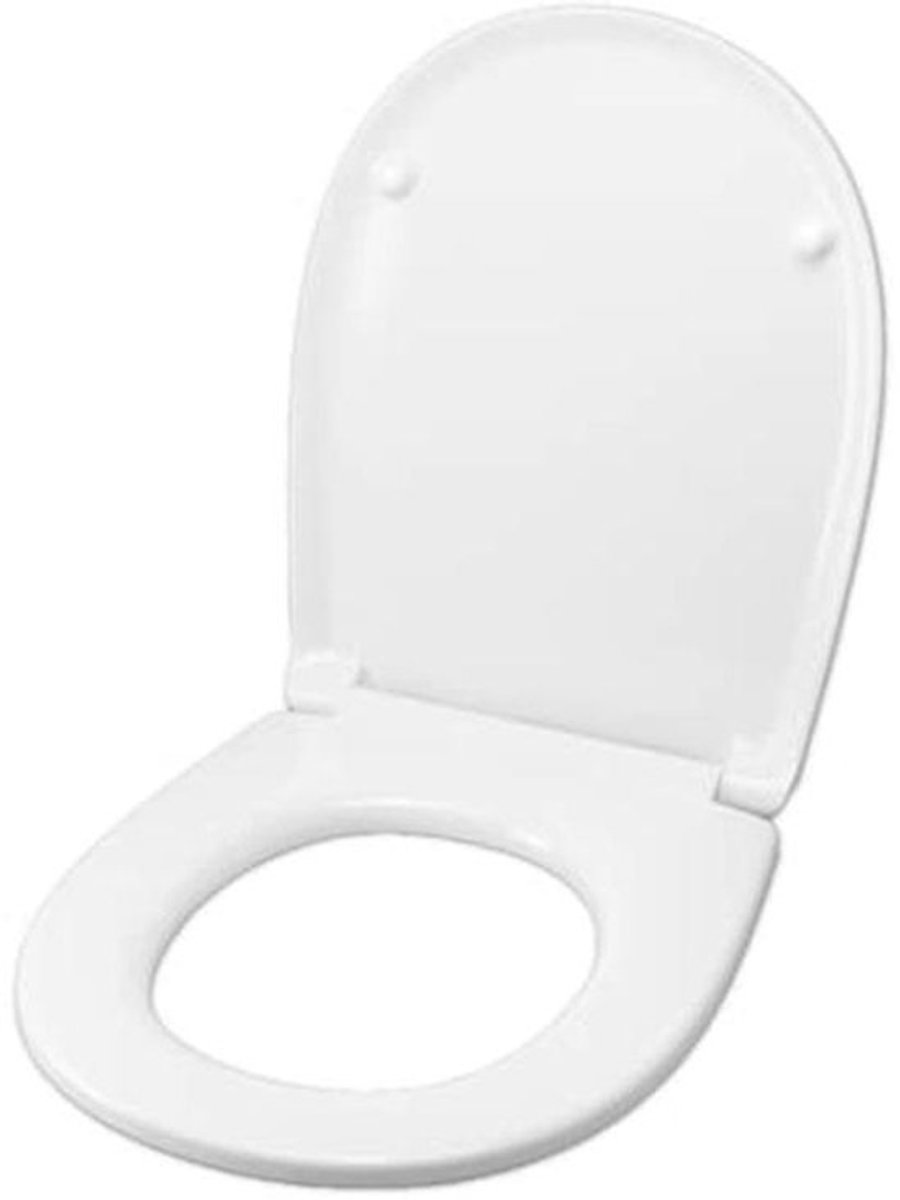 Toiletbril - met softclose - RVS-scharnieren - Wit - geschikt voor monoblocksystemen