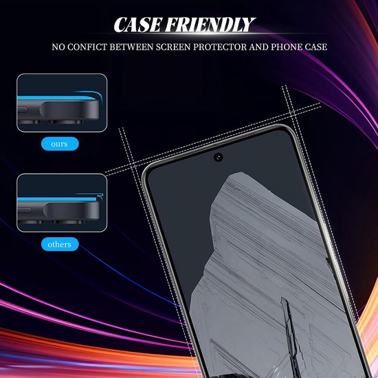 2 stuks, Privacy Glass Screen Protector Compatibel met Google Pixel 8 Pro, Bubble-Free, Krasbestendig, 9H Hardheid Anti-Spy Gehard Glazen Screen Protector voor Google Pixel 8 Pro — afbeelding 4
