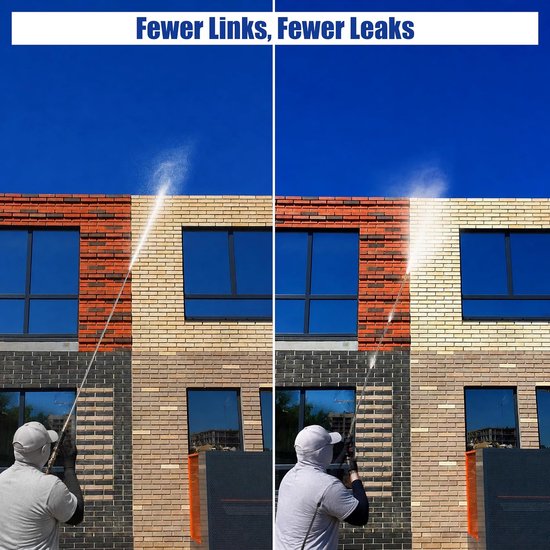 Hogedrukreiniger verlengstuk - 120" Upgrade Power Washer Lance - hogedrukreiniger accessoires met 5 mondstukken - 30°/90°/120° gebogen stang, 1/4" Quick Connect — afbeelding 3