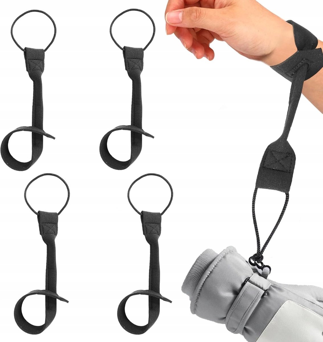 4x Skihandschoen Lanyards - Veiligheid en Comfort op de Piste