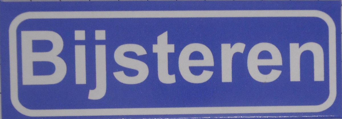 Souv© - koelkast magneet - plaatsnaam bord - kombord - souvenir - koelkastmagneetje - relatiegeschenk Bijsteren