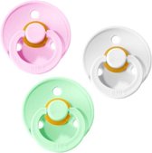 Bibs Fopspeen 3 stuks 0-6 maanden | Pistachino, Baby Pink, White| Maat 1 | Speen