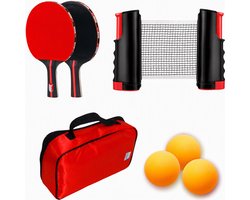 EdelSport – Tafeltennis – Pingpongballen - Tafeltennis Set - Pingpong – Tafeltennisbatjes - Pingpongbatjes - Tafeltennis net