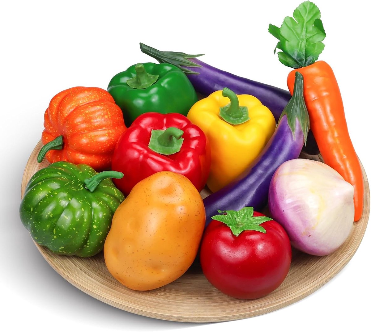 11 stuks kunstmatige groenten pack simulatie voor decoratie, nep groenten set voor keuken huisdecoratie, faux ui wortel aardappelen, nep-tomaten