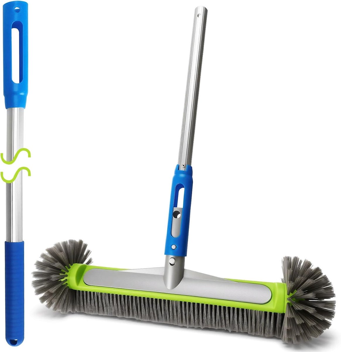 Zwembadborstel, 44 cm, met handvat, 160 cm, set met zwembadborstels
