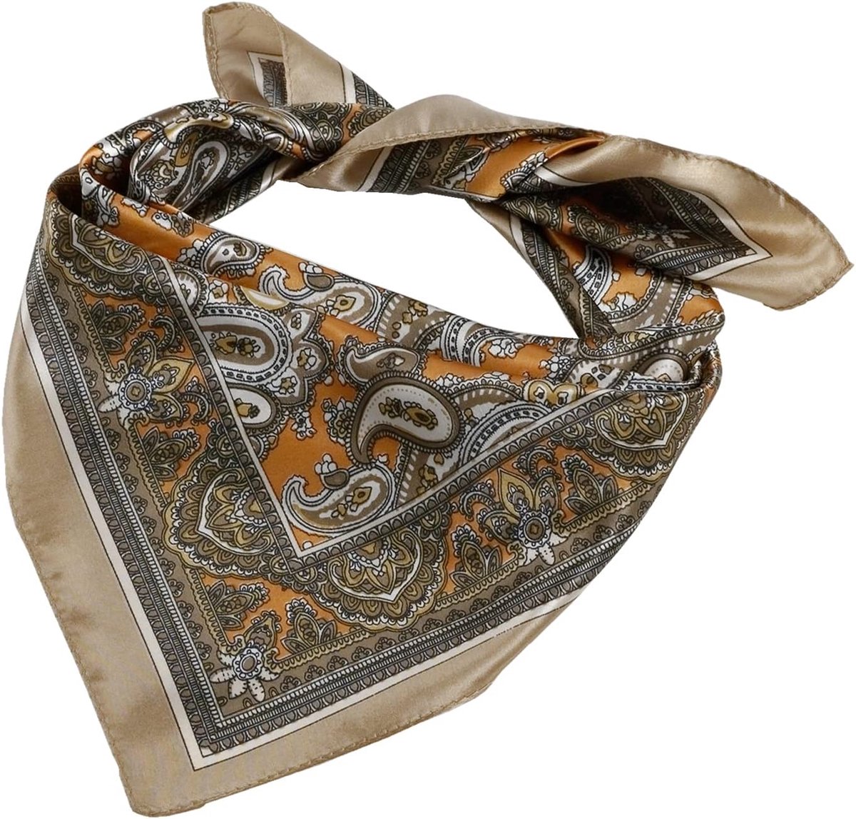 Womens 23,6 inch satijn zijde gevoel formele vierkante hals sjaal hoofd haar wraps hoofddoek