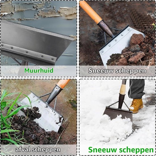 27 cm reinigingsschep, 1 stuk, multifunctionele reinigingsschep, high mangaanstaal, multifunctionele tuinschep, schop voor de tuin, onkruid, tuin, reinigingsschep, tuinprofessional — afbeelding 3