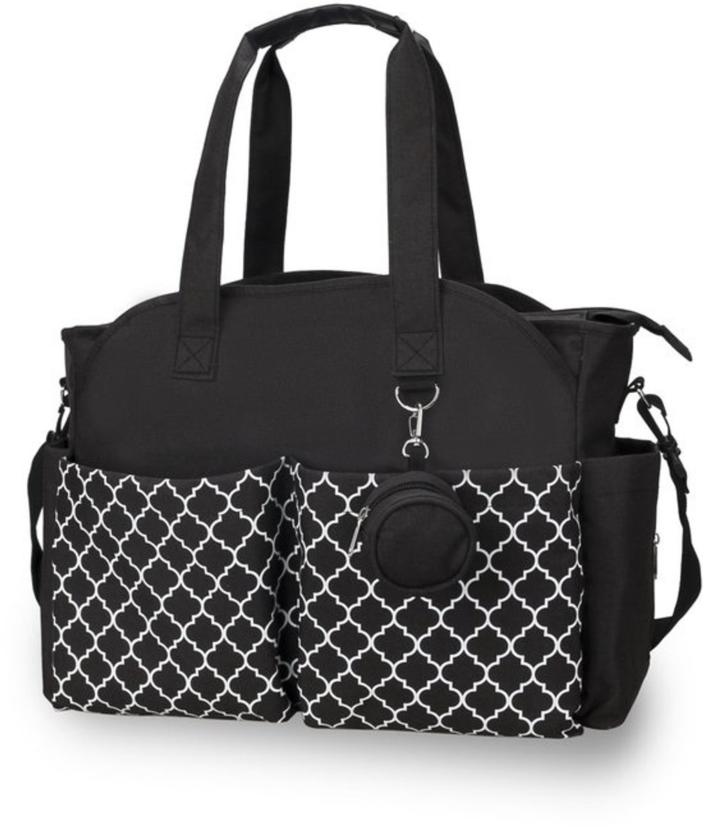 Luiertas - Grote multifunctionele luiertas voor baby's - Reisluiertas voor dames (zwart)