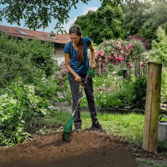 Nyoz draadloze elektrische cultivator - Tuinfrees - Grondfrees - 21 V - 1600 W - 800 tpm - 10 cm werkbreedte - 15 cm werkdiepte — afbeelding 2