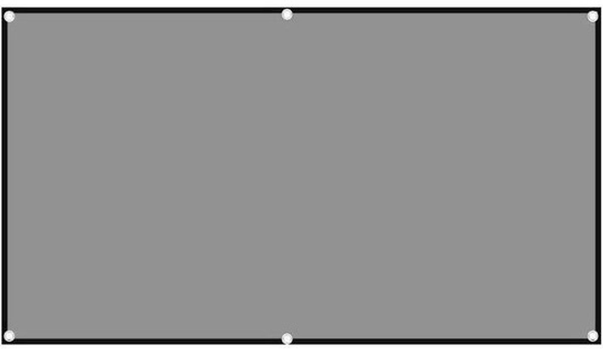 Schermprojector Projectiescherm 60-133 Inch Grijs Anti-Licht 16:9 Zwarte Rand Met Gaten Thuis Buiten(133 inch)