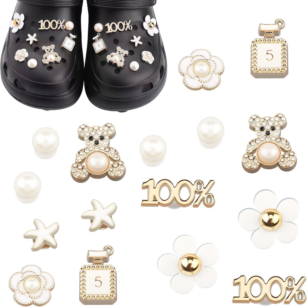 Bedels voor klompdecoratie, glitterschoenclips, accessoires voor kinderen, jongens en meisjes, schattige schoensieraden, accessoires in verschillende designs