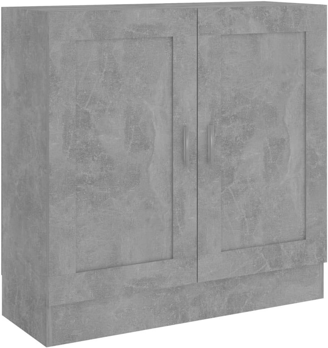 Woonkamerrek voor boeken en decoratie, boekenkast, grijs beton, 82,5 x 30,5 x 80 cm, hout, voor boeken, woonkamer, studeerkamer, kantoor