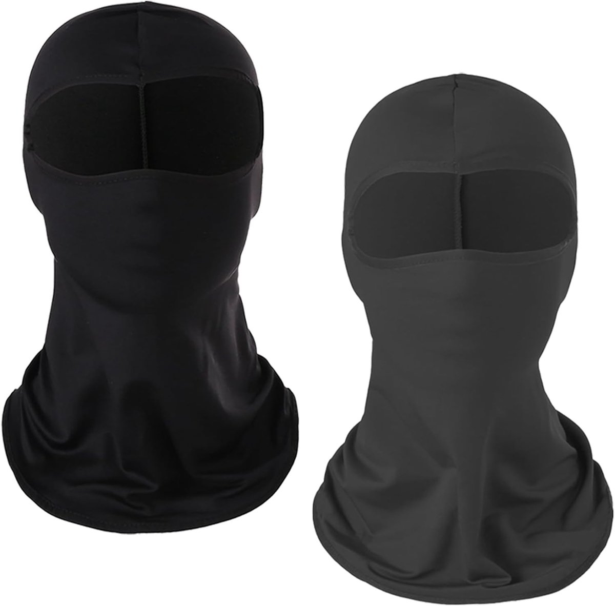 2 stuks bivakmuts voor de zomer, ademend, balaclava, uv-bescherming, bivakmuts, motorkap, zonnebescherming, met gaten voor bril, heren, dames, motorfiets, fietsen