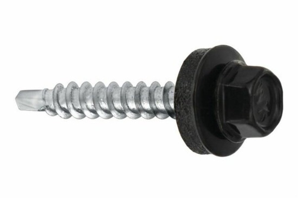 Zelfborende Dak- en Gevelschroeven voor Trapeziumplaten 4,8x55mm (200 stuks)