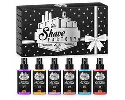 The Shave Factory After Shave Cologne Gift Set – 6 Geuren – Pacific, Arabian, Mediterranean, Caspian, Aegean & Baltic – 6 x 50 ml