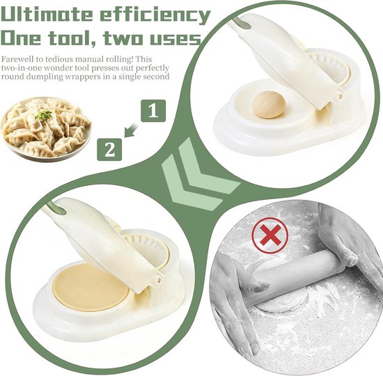 2-in-1 knoedelmachine, knoedelvorm, multifunctionele dumplingmaker voor keuken, restaurants en hotels, knoedels, ravioli — afbeelding 4