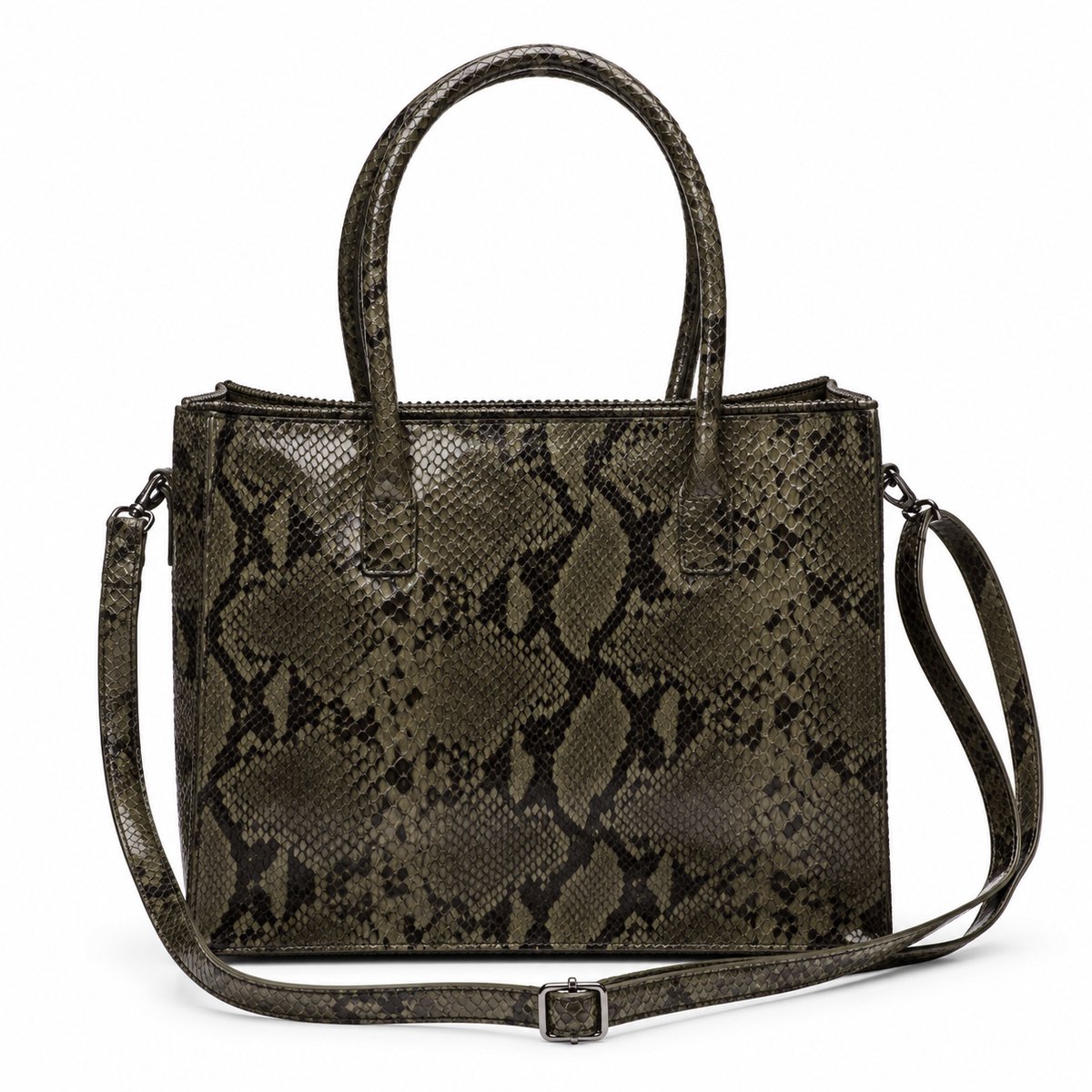 Zebra Natural Bags Shopper - Olijfgroen