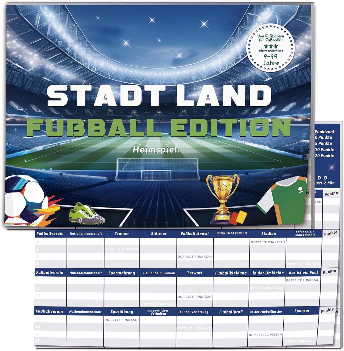 Land Voetbalspellen, voetbalcadeaus voor jongens, 10, 11, 12, 13, 14 jaar, -ideeën, kaartspel, spel van het jaar 2026 WK, Duitse fanartikelen, coole dingen