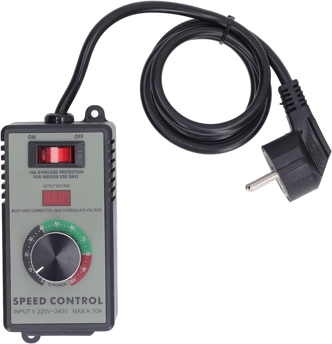 4000W AC Motor Snelheidsregelaar ABS Materiaal Elektronische Spanningsregelaar 220-240V Tot 0-220V 10A Reostaat Variabele Snelheidsregelaar Traploze Snelheidsregeling