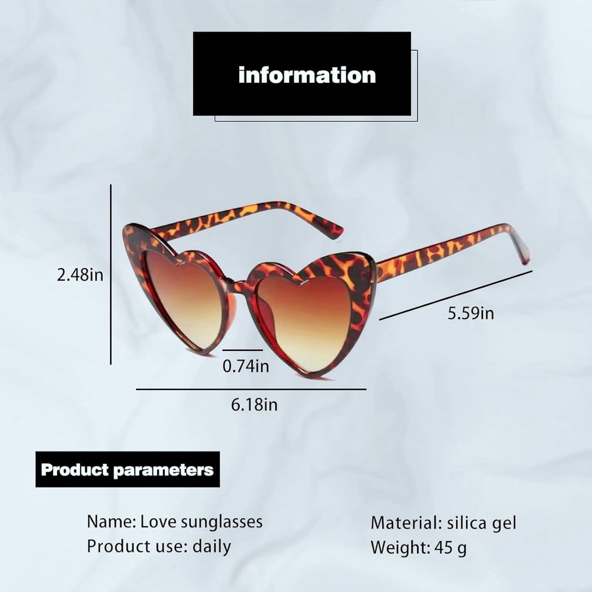 Zonnebril - Set van 8 Retro Kattenoog Hartvormige Brillen, UV Zonwering en UV-bescherming, Ideaal voor Heren, Dames, Kinderen - Perfecte Modieuze Accessoire voor Feest, Reizen, F