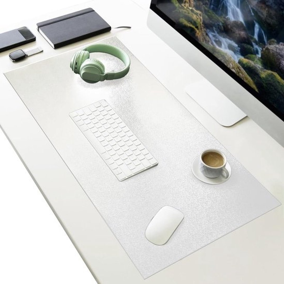 Bureaumat - Bureauonderlegger bureau beschermer - Bureau organiseren - Antislip bodem - 30 x 60 cm - Transparant