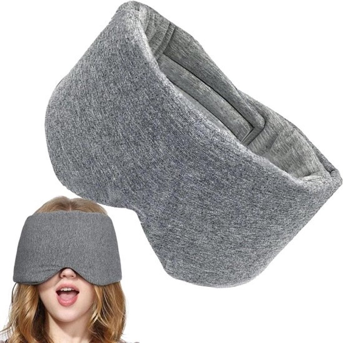 Slaapmasker - Oogmasker Oogschaduw - Verbeteren Slaapkwaliteit - Volledig Lichtblokkerend - 72x15x1cm - Zwart