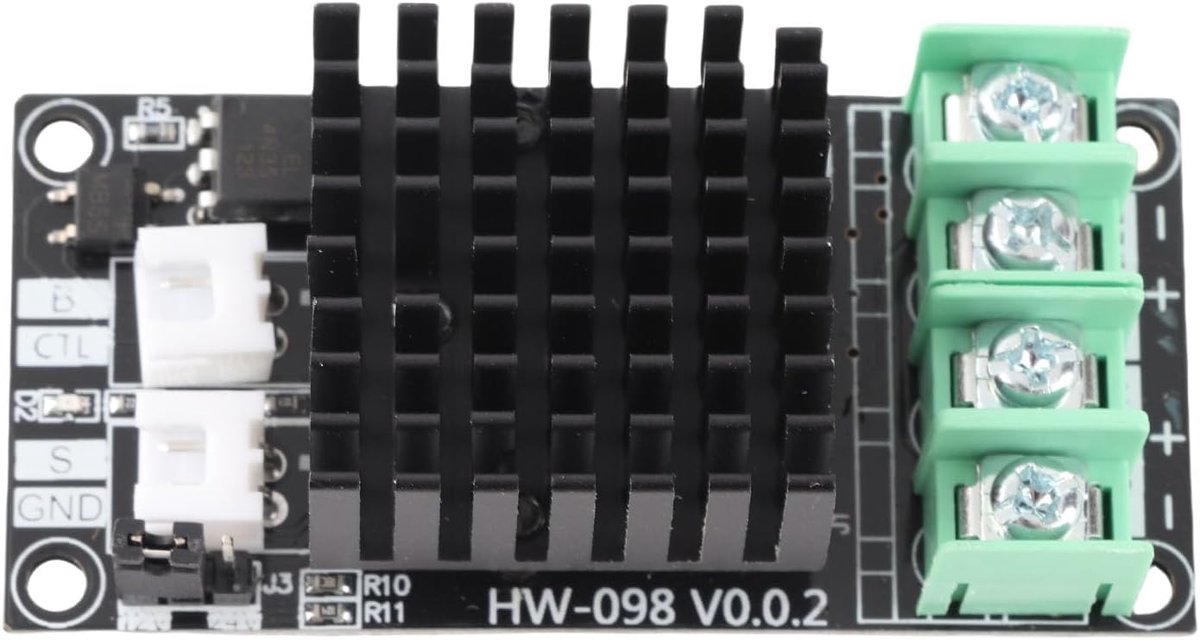 Dailygoods- Heater Controller 30A - 3D Printer Module - Verwarmd Bed - MOSFET - Koellichaam - Thermische Dissipator 28x28x15 mm