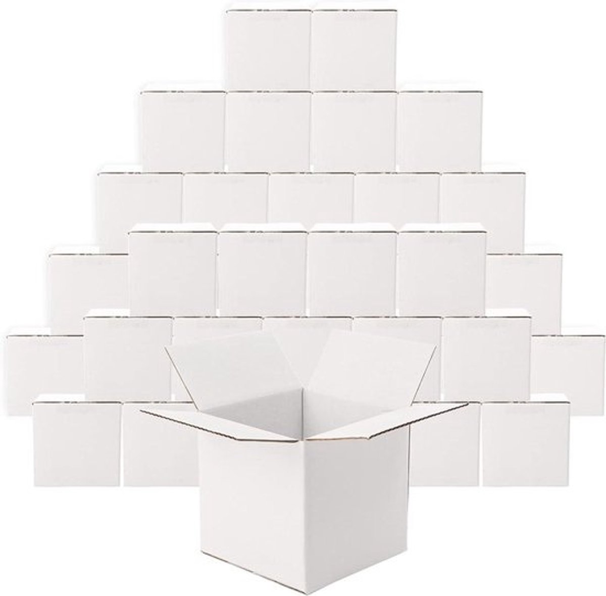 Verzenddozen - Postdozen Kubus - Verpakken Verzenden - Golfkarton Materiaal - 40 Stuks 10cm - Wit