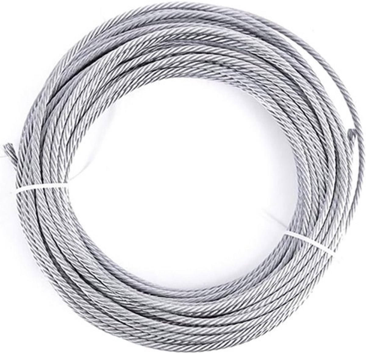 Staalkabel Staaldraad - Vliegtuigdraadkabel Tuindraad - Buitenprojecten DIY - Roestvrij staal 7x7 - 12mm diameter 5m - Zilver
